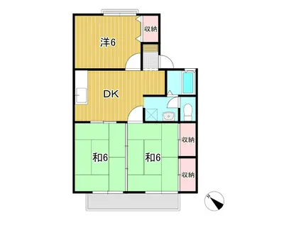 メゾン平成(3DK/2階)の間取り写真