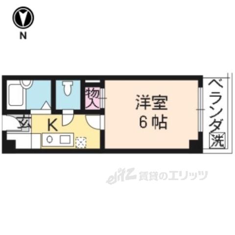 VILLA WISTARIA(1K/3階)の間取り写真
