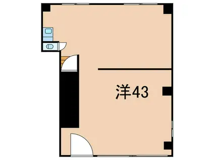 ドミール深江橋(ワンルーム/1階)の間取り写真