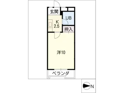 メイゾンフジミ(1K/3階)の間取り写真