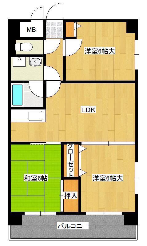 ソフィア(3LDK/3階)の間取り写真