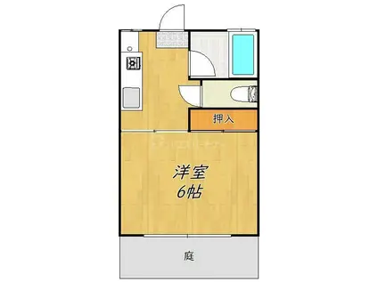 おおたかの森アパート(1K/1階)の間取り写真