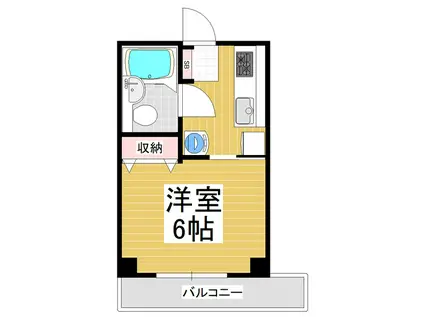 アスパイヤー下條(1K/2階)の間取り写真