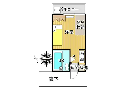 メゾンドKII(1K/2階)の間取り写真
