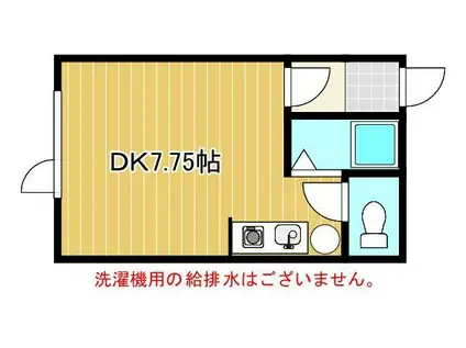 ハウスドルフィン(ワンルーム/2階)の間取り写真