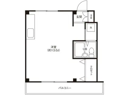 フラワーコーポ 亀有駅10分(ワンルーム/2階)の間取り写真