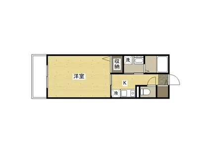 ベラヴィスタ(1K/1階)の間取り写真