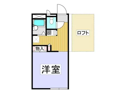 レオパレス ウェスタンコート(1K/2階)の間取り写真