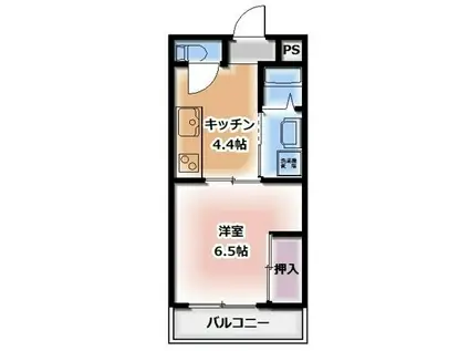 ベルビレッジ(1K/2階)の間取り写真