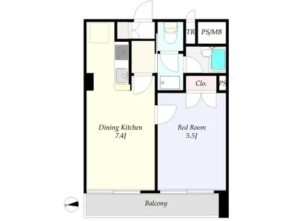 藤和シティコープ芝公園(1DK/8階)の間取り写真