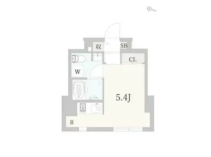 GRANDUO上野毛(ワンルーム/3階)の間取り写真