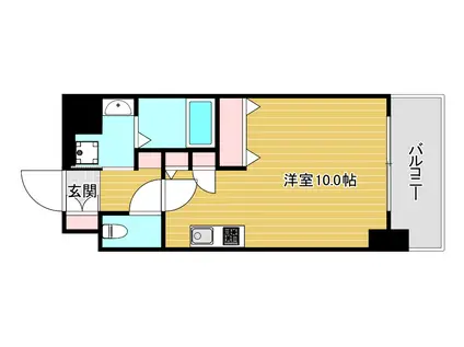 エスリード弁天町南(1K/9階)の間取り写真