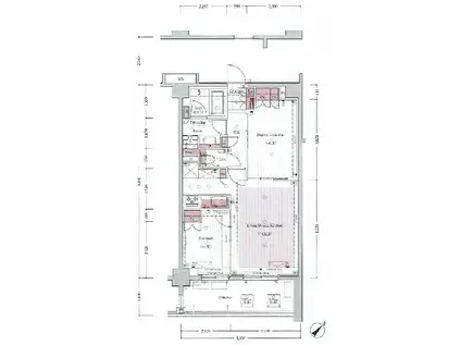 グレンドール新宿牛込柳町(2LDK/5階)の間取り写真