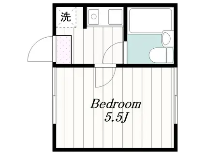 ブルーメゾン(1K/1階)の間取り写真