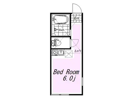 ユナイト追浜ジョルジャ・メローニ(ワンルーム/2階)の間取り写真