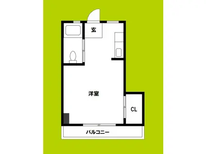 エクセルサニーハイツ(ワンルーム/3階)の間取り写真