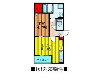 ALEGRIA千林大宮(1LDK/3階)の間取り写真