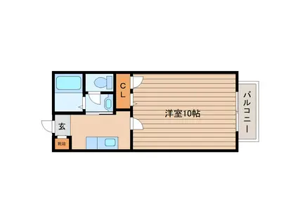 シャルム柏木(1K/1階)の間取り写真