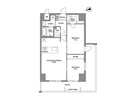 PRIMA STELLA(1SLDK/10階)の間取り写真