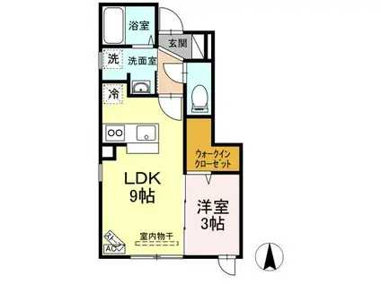 ブリーゼ(1LDK/1階)の間取り写真