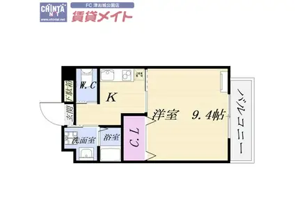 ルラシオン江戸橋(1K/5階)の間取り写真