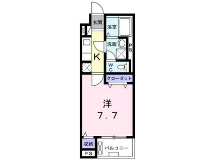 リグノ天理(1K/2階)の間取り写真