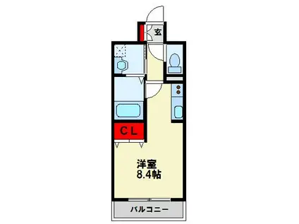 LUX紅梅(ワンルーム/7階)の間取り写真