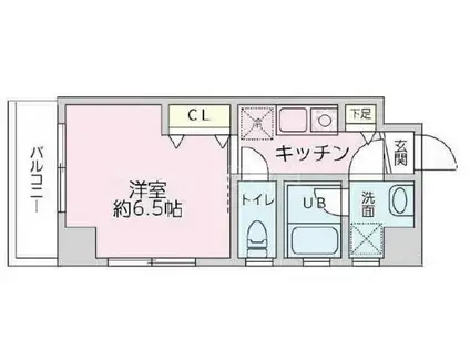 KIK浅田(1K/4階)の間取り写真