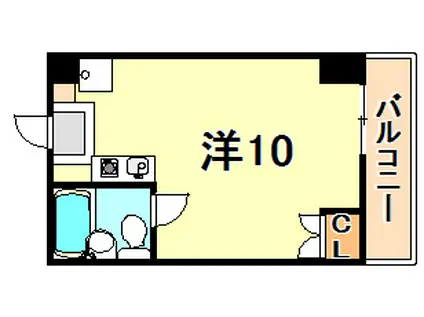 サニーパレス神陵台(ワンルーム/2階)の間取り写真