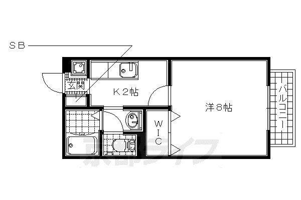 セジュール雅II(1K/2階)の間取り写真