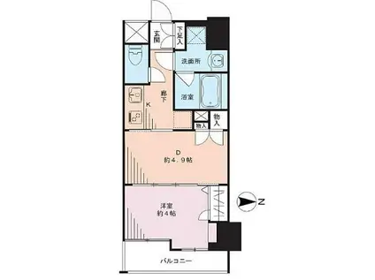 日神デュオステージ池袋(1DK/15階)の間取り写真