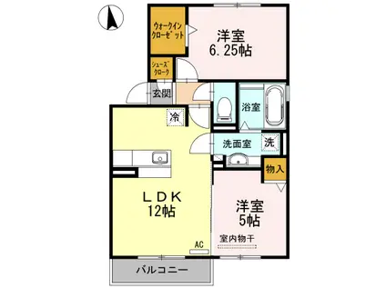 コンフォール(2LDK/2階)の間取り写真