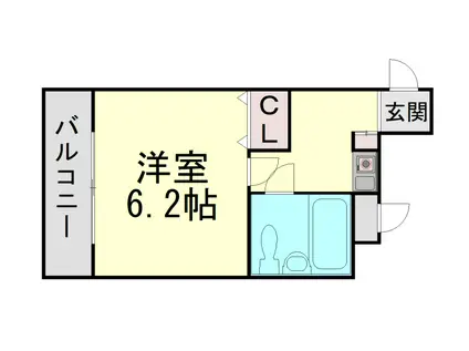 レジデンス石屋川(1K/5階)の間取り写真