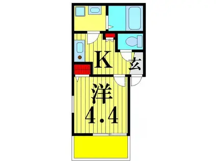 MELDIA西新井V(1K/3階)の間取り写真