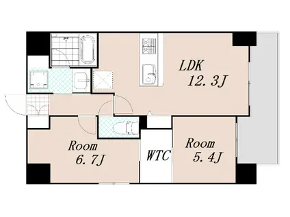 プリマヴェーラ(2LDK/6階)の間取り写真