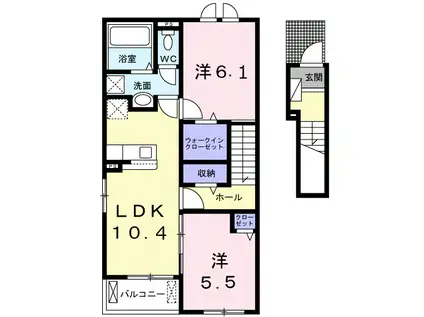 グランメゾン雅(2LDK/2階)の間取り写真
