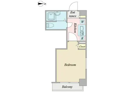 神泉駅 池尻大橋駅 防犯カメラ有(1K/4階)の間取り写真
