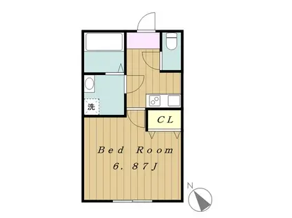 LA FELICIA相模原(1K/3階)の間取り写真