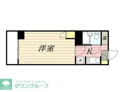 TKマンション(1K/1階)の間取り写真