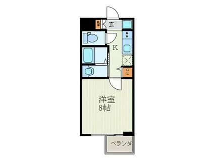 ジョリーガーデンノムラ(1K/2階)の間取り写真