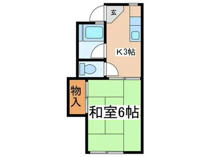 サンハイツ(1K/2階)の間取り写真