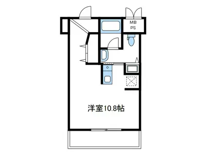 ベルポスト(ワンルーム/2階)の間取り写真