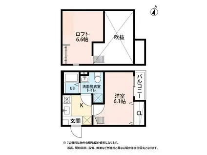 レガーロ(1K/1階)の間取り写真