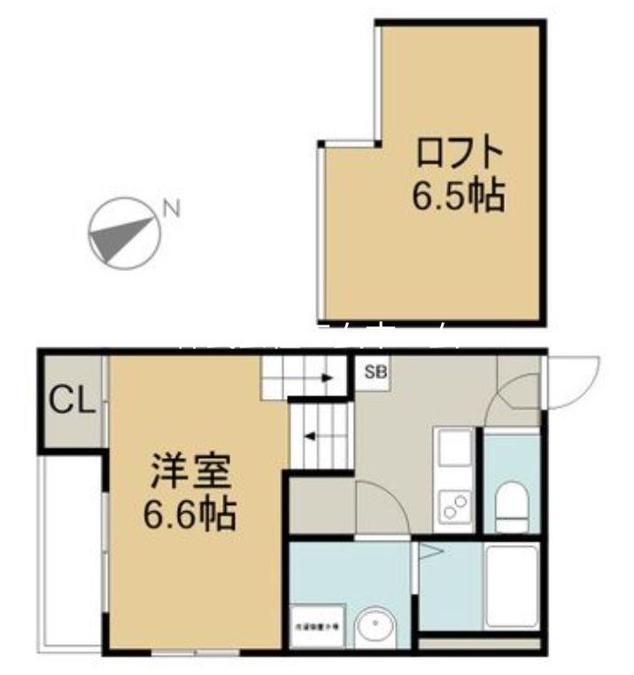 CLASSY GARDEN歌里(1SK/1階)の間取り写真