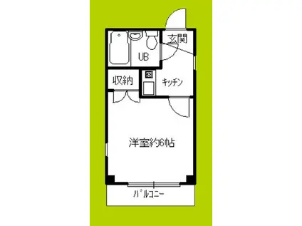 ファミリオハマIII(1K/1階)の間取り写真