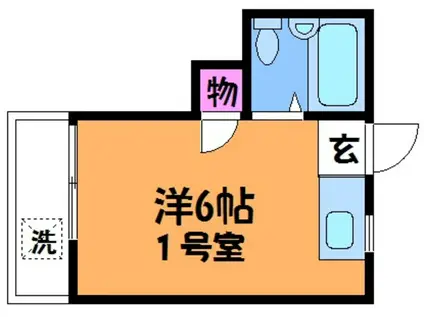 コーポ・バラード(ワンルーム/1階)の間取り写真