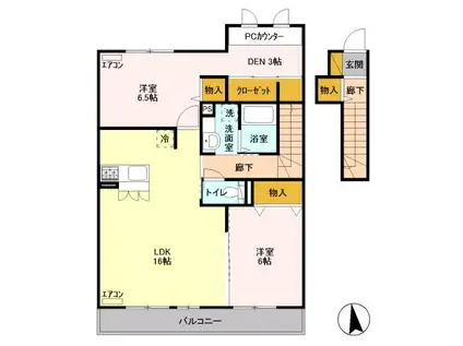 メゾンドフォレ(2SLDK/2階)の間取り写真