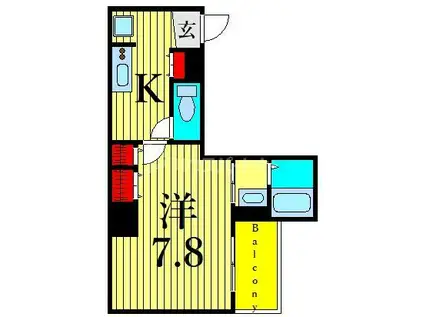 アイル日暮里弐番館(1K/3階)の間取り写真