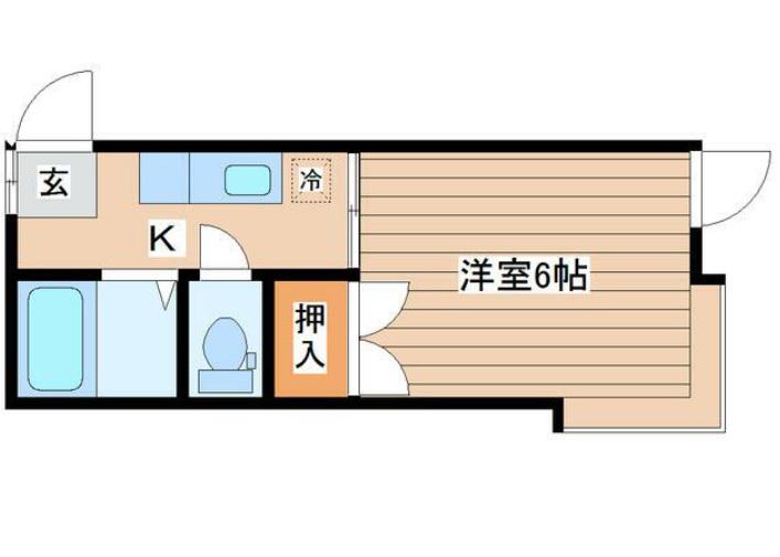 ホワイトファミール高和(1K/1階)の間取り写真