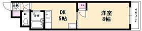 第3木本ビル(1DK/4階)の間取り写真